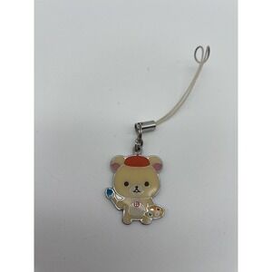 San-X Rilakkuma 1" mini teddy bear metal keychain‎ charm Artist